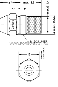 размеры форсунки danfoss